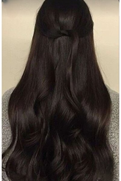 AKOLİFE Set de păr ondulat maro - rezistent la căldură (HALF MOON 2 SIDE CLIP CLIP)