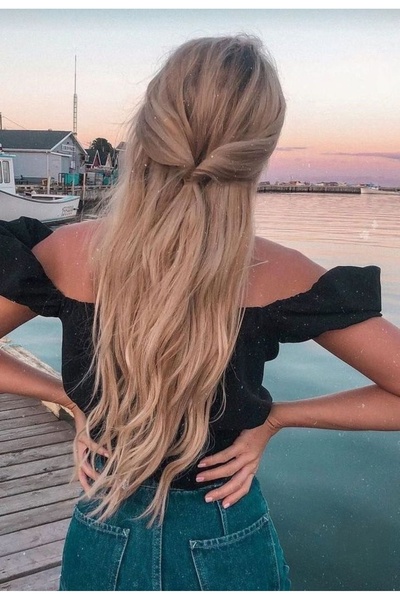 AKOLİFE Balköpüğü Yarım Ay + 2 Yan Çıt Çıt Saç Postiş Set