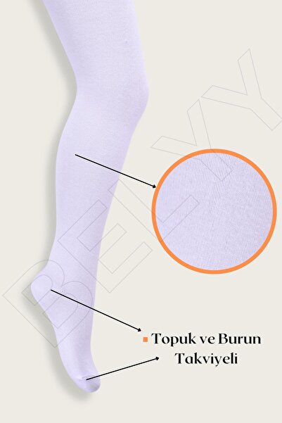 Belyy Socks 3 Pack Plain White Cotton Pantyhose