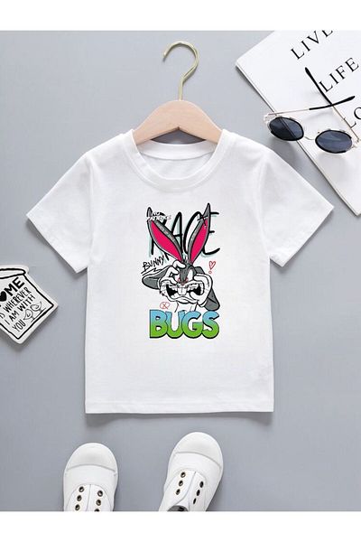 BENROMA 1 tricou este un cadou pentru achiziții de 6 și mai sus în coș - Tricou pentru copii cu imprimeu Bugs Bunny