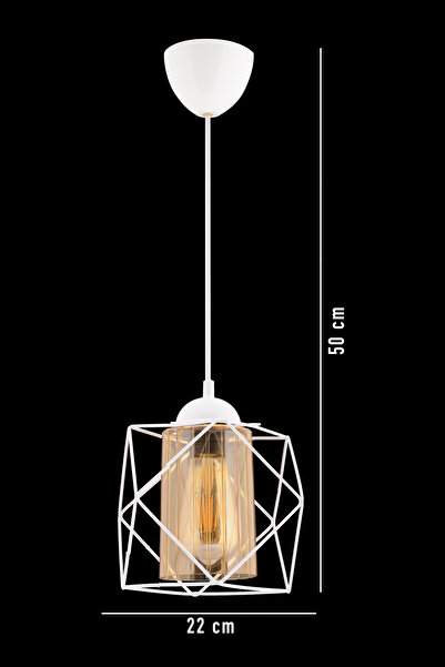 Trend Kitchen Trend Meraviglioso Bal Mika Camlı Küp Beyaz Sarkıt Avize Aydınlatma