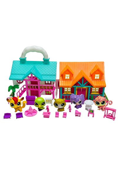 tmtoysandmore Oyuncak Ev Seti Miniş Evi 30 Cm 5 Adet Minişli Sevimli Minişler