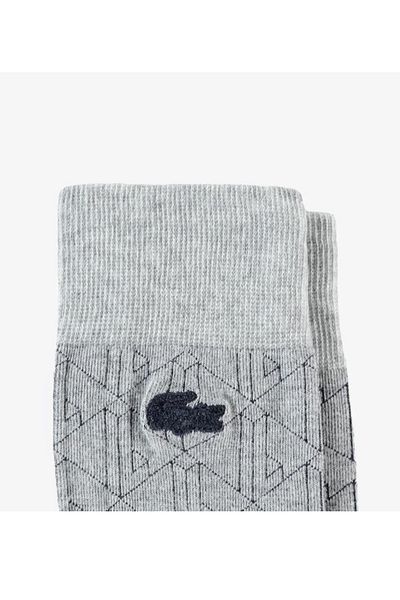 Lacoste Men's Patterned 2-Piece Gray Socks