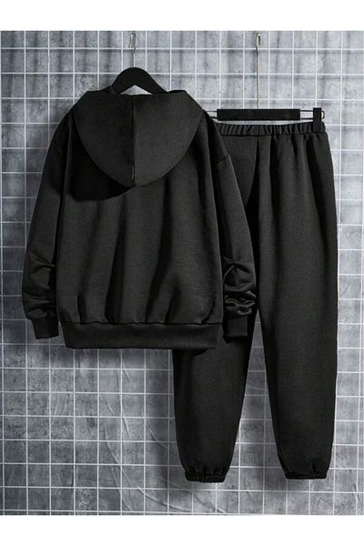 BYMEER Set de trening negru pentru copii cu imprimeu Spider