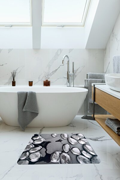 minufco 3D Desenli İç Dış Mekan Kullanıma Uygun Kaymaz Su Emici Üç Katmanlı B...