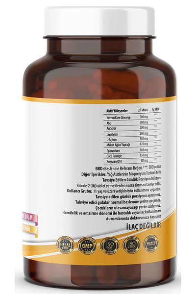 NCS Korean Red Ginseng 120 Tablets Hawthorn Royal Jelly Coenzyme Maca Root L Arginin Special Formula for Men