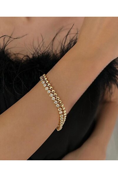 XUPING VIP SERIES GOLD COLOR BRACELET WITH ZIRCON STONES