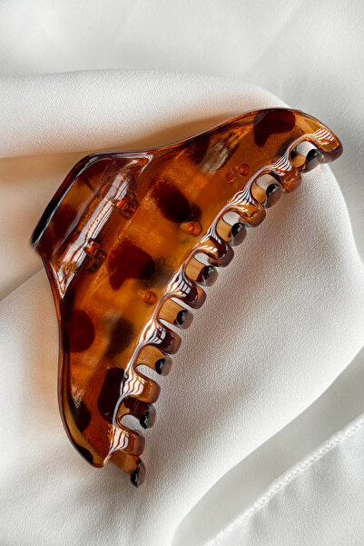 TAKIŞTIR Brown Leopard Patterned Latch Buckle