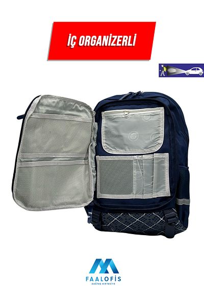 Color Bags Organizator interior de calitate ultra, ghiozdan reflectorizant rezistent la apă B3