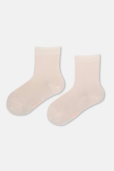 Dagi Ecrufarbene Modalsocken für Mädchen, 2 Stück