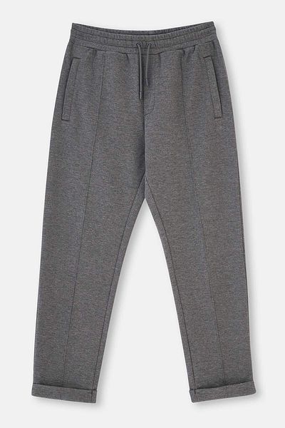 Dagi Anthracite Melange Rib Λεπτομερή Φούτερ