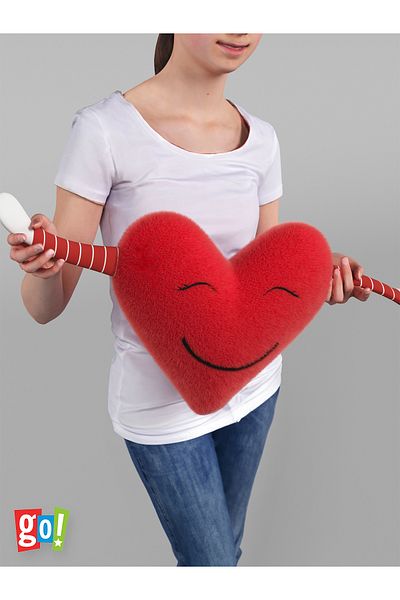 Go Toys Hugging Heart Plush Teddy Bear Pillow 64 CM