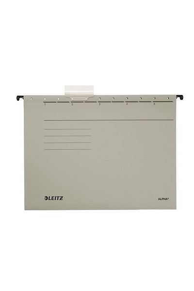 Leitz DELTA HANGED FILE RADIO GRAY 25 PIECES 6515-85