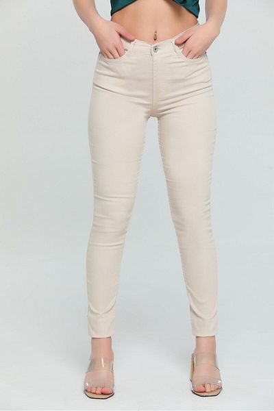 LAMİRAMOOD Stone Skinny Narrow Leg High Waist