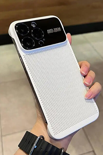 Deilmi ıphone 15 Pro Max uyumlu petek örgü tasarımlı yerden yüksek Lens Camlı...