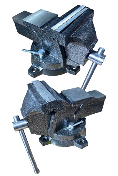 DynamicTech Profesyonel 200 Mm Dövme Çelik 360 Derece Dönerli Masa Tezgah Men...