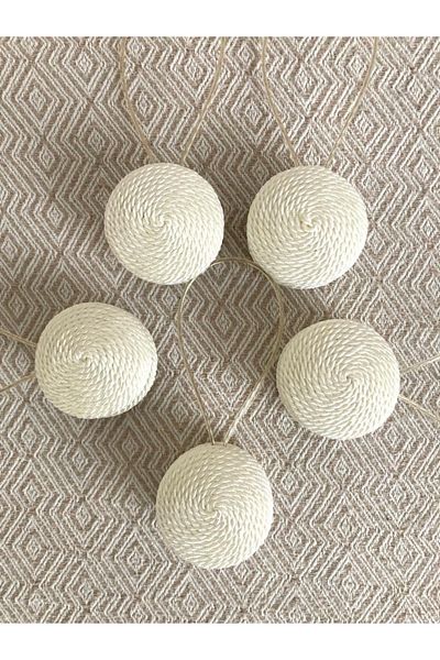 FEDA İSTANBUL Magnetic Curtain Tulle Latch 5 Pieces Thread Wrapped Round