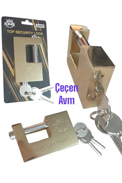 ÇEÇEN HOME Shockproof Steel Body Sliding National Padlock 80 Mm King