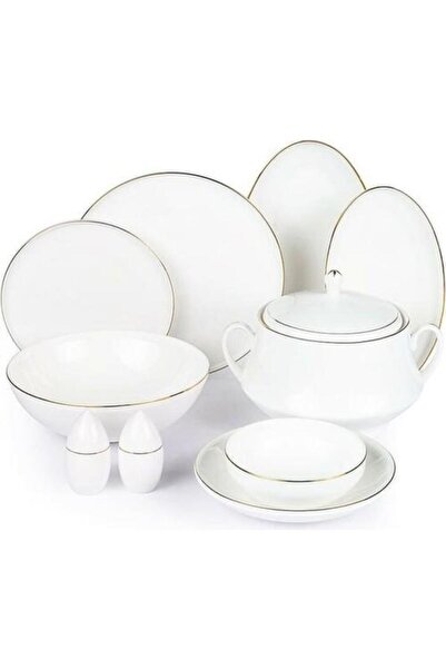 ROY KING Gold Thin 55 Parça Bone China Porselen Yemek Takımı Dsn048