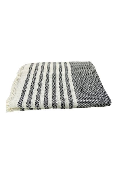 INTER Z Knitted Patterned Fringed Single Duvet Cover 170x220 Cm