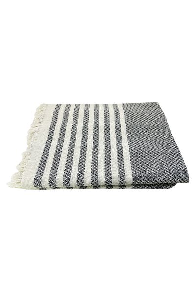 INTER Z Knitted Patterned Fringed Single Duvet Cover 170x220 Cm