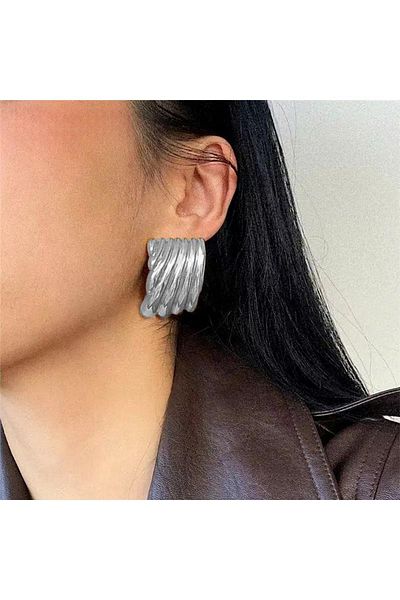 BAHELS Silver Plate Model Hailey Earrings