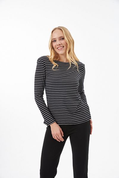 Elegant Design 100% Organic Cotton Black/white Striped T-shirt