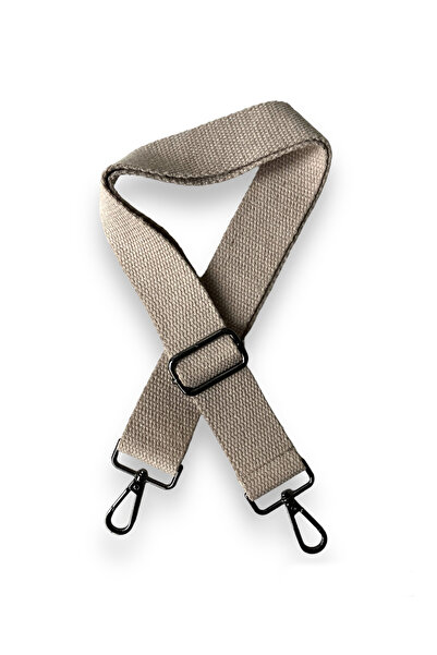 alfa tasarım atölyesi حزام حقيبة قطن، لون أسود عالي الجودة (120 سم)