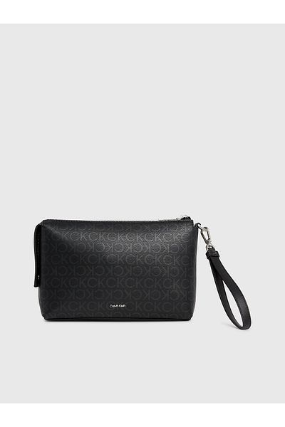 Calvin Klein Women's Brand Logo Leather Daily Use Black Wallet K60K611377-0GJ