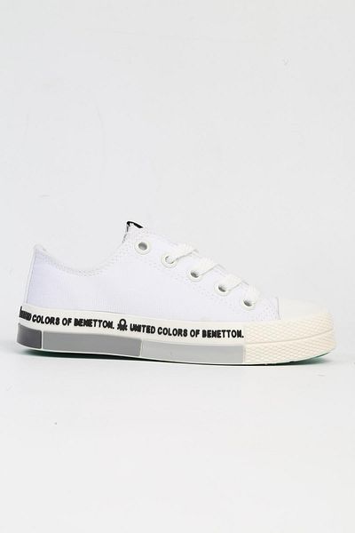 Benetton ® |   BN-70019 - 3409 Alb Negru-Pantofi sport pentru copii
