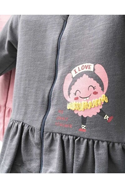 Esterella baby girl 2 thread cardigan / zippered skirt with drawstring girl cardigan / baby girl 2 thread cardigan