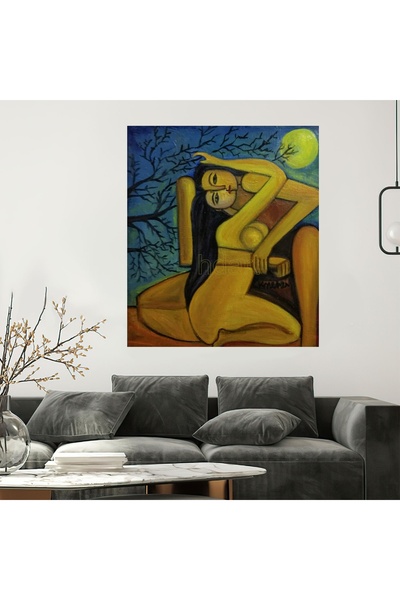 HDART Soyut Aşk Sevgi Yumağı Kadın Erkek Dekoratif Duvar Kanvas Canvas Duvar ...