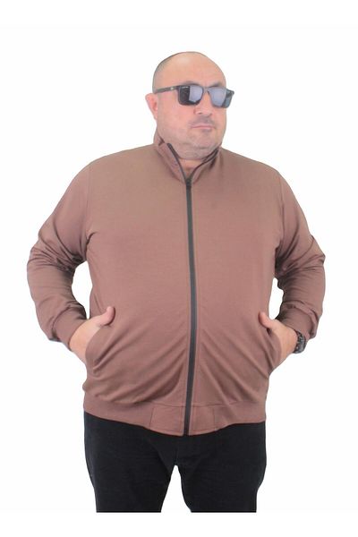 MocGrande Φούτερ με φερμουάρ Basic Seasonal Plus Size 22750 TABA