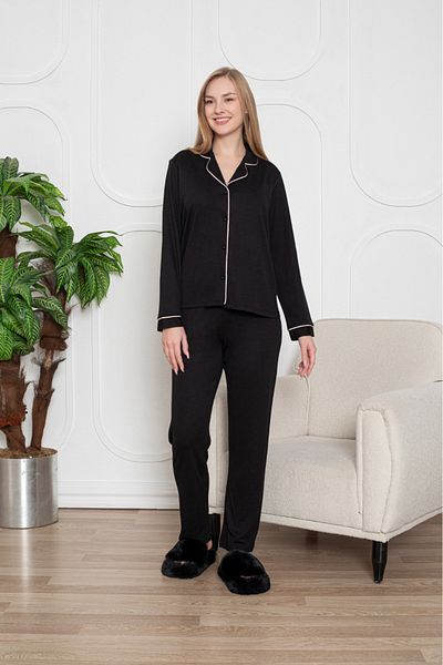 Espuar 765 Classic Combed Cotton Women's Shirt Pajama Set