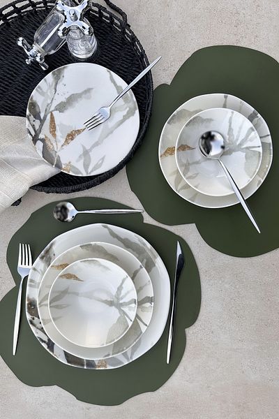 porselenden Roma 6-Person 27 cm Serving Plate Set Daily Non-Fading Non-Fading Pattern Guaranteed Flower Pattern