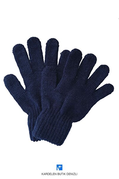 Kardelen Butik Denizli Повністю пальчикові дитячі рукавички з орлону (5-8 років)