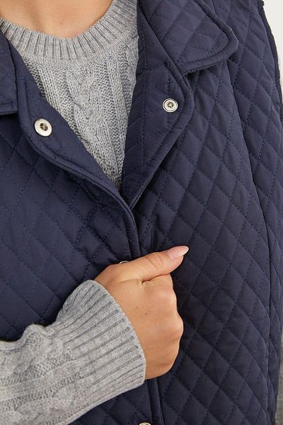 Sementa Quilted Vest with Snap Fastener Zipper Pocket