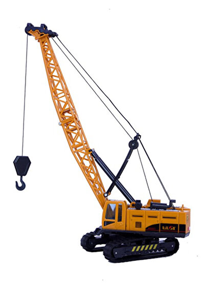 UDATOYS لعبة رافعة مجنزرة وعجلة دوارة وخطاف لآلة البناء مقاس 33 سم