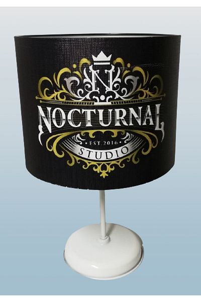TEKAY AYDINLATMA black lampshade head width: 25 cm metal leg