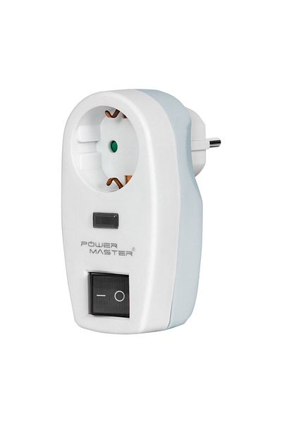 Axe Tools Grounded 16 Ampere 3500 Watt Single White Surge Protected Socket with LED Indicator and Switch