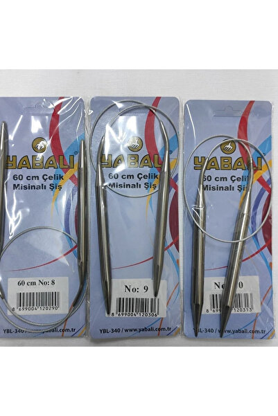 Yabalı 60 CM ÇELİK MİSİNALI ŞİŞ SETİ BÜYÜK NUMARALAR (NO:8/9/10) BÜYÜK NUMARALAR