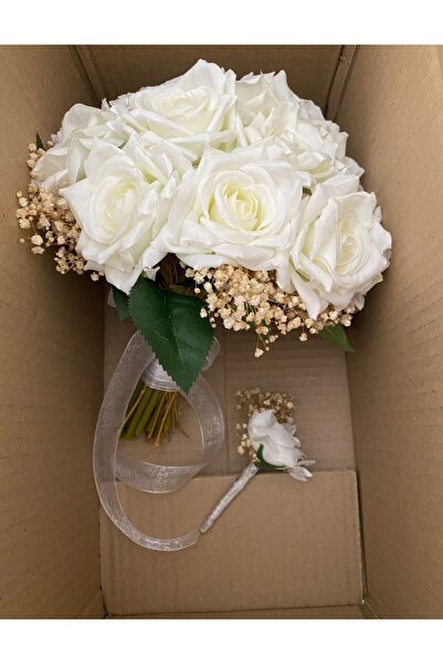 Botanikelbuketleri Fantazi güllü gelin çiçeği