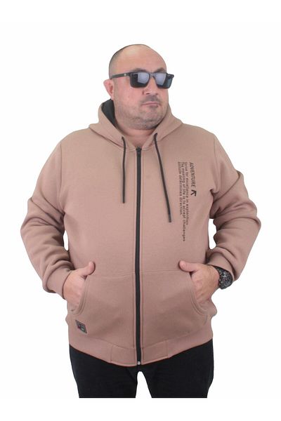 MocGrande Φούτερ με φερμουάρ μεγάλου μεγέθους Adventure 23220 S. BROWN