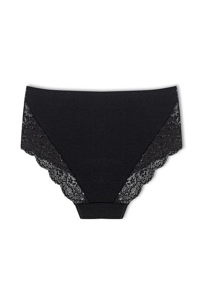 ŞahTan Large Size Cotton Bato Women's Panties with Lace Front and Back
