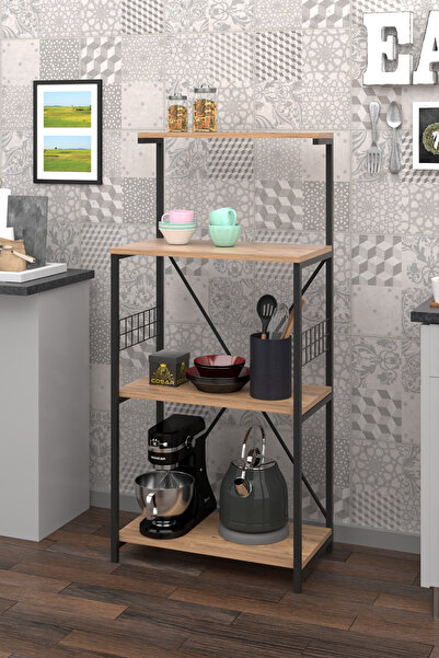 Cosargroup Mutfak Bangosu Çok Amaçlı Dolap Raf Kahve Köşesi Mikro Dalga Fırın Rafı Bxc