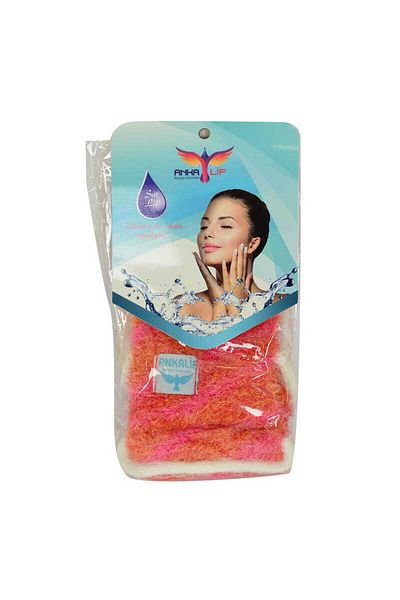 LokmanAVM String Back and Body Soft Bath Loofah Pink-Orange 56x10 Cm
