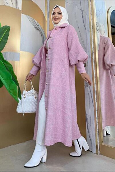 TRENDTESETTÜR Women's Powder Buttoned Belted Coat 7277