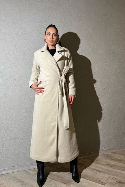 Seda Yalçın Atelier Beige Stamped Belted Premium Coat