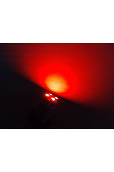 DNZSM T10 Dipsiz Led Ampul (4 ÇİPLİ) Kırmızı 12v (2ADET FİYATI) T10 Gösterge,...