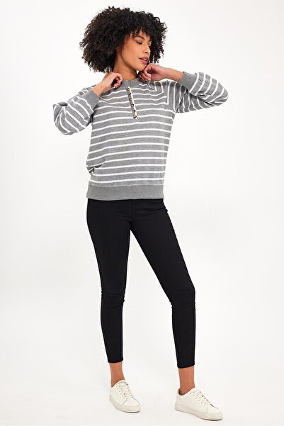 ALEXANDERGARDI Φούτερ με κουμπιά Raglan Sleeve (B23-00164)